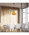 Suspension Pastel Wooden Prism, jaune - Douille E27, 320x270mm, max 60W, 5 ans de garantie