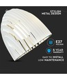 Suspension blanche Cone Prism, E27 - Métal, forme prisme, sans source lumineuse, Ø25cm