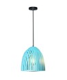 Suspension E27 Cone Prism - Bleu, métal, Ø25cm, sans source lumineuse