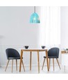 Suspension E27 Cone Prism - Bleu, métal, Ø25cm, sans source lumineuse