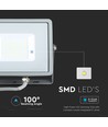 Projecteur LED 30W avec puce Samsung - 80lm/W, IP65, blanc chaud, gris, 5 ans de garantie