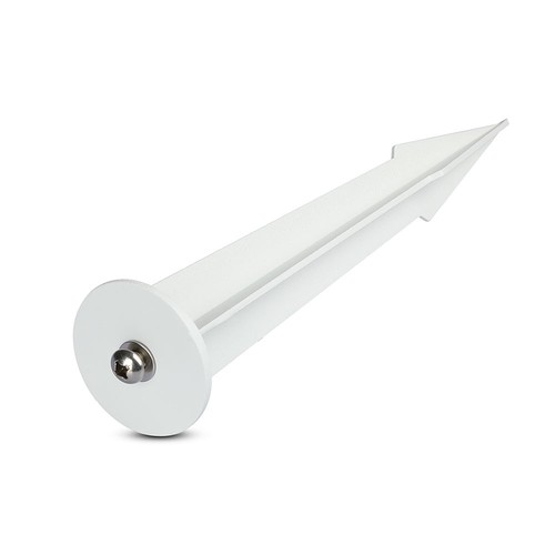 Piquet blanc Ø60mm pour projecteur - IP65, aluminium, hauteur 26,5cm