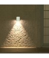 Applique murale 1 voie GU10 - aluminium, ronde, boîtier blanc, IP44