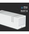 Applique murale carrée GU10 avec éclairage haut/bas - IP44 extérieur, blanc, acier inoxydable, sans source lumineuse