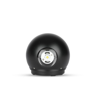 Applique murale LED 6W avec éclairage haut/bas - IP65, noir, 3000K, 11,2 x 11,2 cm, avec source lumineuse