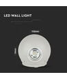 Applique murale LED 6W avec éclairage haut/bas - IP65, gris, 3000K, 11 x 5,4 cm, avec source lumineuse