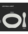 Applique murale LED 10W - 1100lm, 3000K, ronde, blanche, IP20, source lumineuse incluse