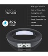 Applique murale LED 10W 4000K - Boîtier noir