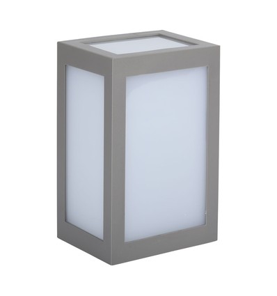 Applique murale LED 12W, grise - 750lm, 6400K, IP65, blanc froid