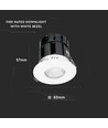 Spot LED encastrable fire-rated 10W Bluetooth - CCT, dimmable, IP65, blanc, Smart Home, garantie 5 ans