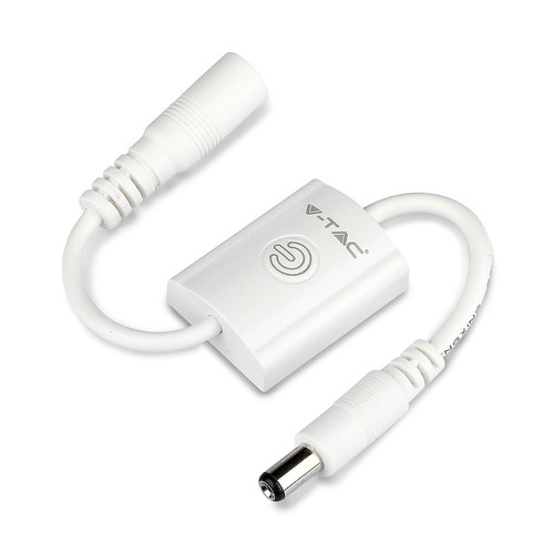 Capteur tactile pour rubans LED, 12V - Max 24W, dimmable, blanc, IP20, connexion Jack