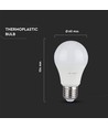 Ampoule LED E27 6,5W - A60, Samsung LED chip, 806lm, remplace 60W