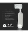 Spot sur rail LED Samsung 7W, RA90 - Blanc, 24°, 5 ans de garantie