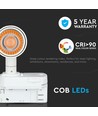 Spot sur rail LED Samsung 7W, RA90 - Blanc, 24°, 5 ans de garantie