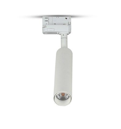 Spot LED sur rail 15W - puce Samsung 5000K, garantie 5 ans, boîtier blanc