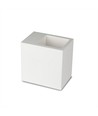 Spot en saillie G9 en plâtre, carré - Blanc, 10x10cm, sans source lumineuse
