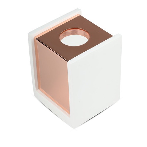 Plafonnier GU10 en plâtre - Carré, or rose mat, IP20 intérieur, sans source lumineuse