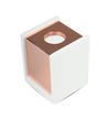 Plafonnier GU10 en plâtre - Carré, or rose mat, IP20 intérieur, sans source lumineuse