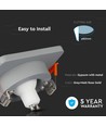 Spot encastrable GU10 carré en plâtre - Béton gris avec anneau or rose mat, IP20 intérieur, sans source lumineuse
