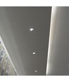 Spot encastrable GU10 en plâtre - Blanc/chrome, Perçage : Ø8,0 cm, Dimensions : Ø10 cm, sans source lumineuse