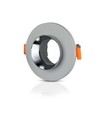 Spot encastrable GU10 en plâtre - Rond, béton gris avec chrome, trou Ø80 mm, IP20 intérieur