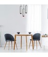 Suspension GU10 en plâtre et métal - Ronde, grise avec base rose gold mat, IP20 intérieur, sans source lumineuse