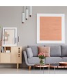 Suspension GU10 en plâtre et métal - Ronde, grise avec base rose gold mat, IP20 intérieur, sans source lumineuse