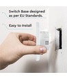 Interrupteur de sonnette tactile 1 bouton, blanc - Couvercle en verre, encastré, IP20 intérieur