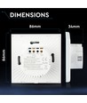 Interrupteur de sonnette tactile 1 bouton, blanc - Couvercle en verre, encastré, IP20 intérieur