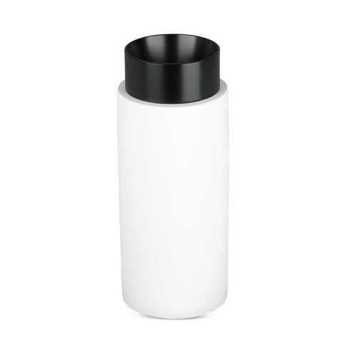 Spot en saillie GU10 en plâtre - Ø20cm, blanc avec base Gun Black, sans source lumineuse