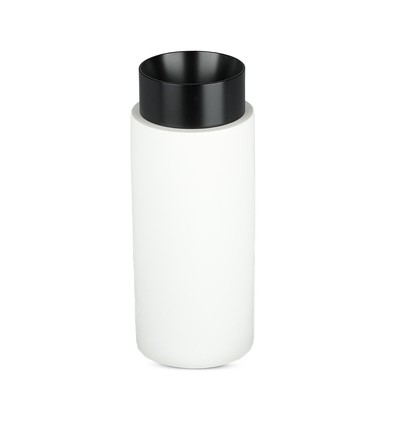 Spot en saillie GU10 en plâtre - Ø20cm, blanc avec base Gun Black, sans source lumineuse