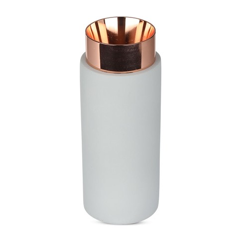 Spot en saillie GU10 en béton - Rond, gris avec or rose mat, sans source lumineuse, IP20