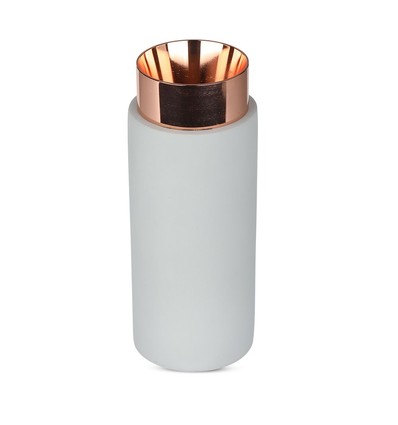 Spot en saillie GU10 en béton - Rond, gris avec or rose mat, sans source lumineuse, IP20