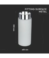 Spot en saillie GU10 - Rond, Gris/Chrome, Ø20cm, IP20 intérieur, sans source lumineuse