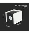 Spot en saillie GU10 pour plâtre - Square, Pistol Black, carré, sans source lumineuse