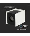 Spot en saillie GU10 pour plâtre - Square, Pistol Black, carré, sans source lumineuse