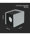 Spot en saillie GU10 - Gris/Gun black, aspect béton, IP20 intérieur, sans source lumineuse