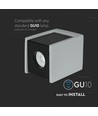 Spot en saillie GU10 - Gris/Gun black, aspect béton, IP20 intérieur, sans source lumineuse