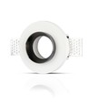 Spot encastrable GU10 - Rond, blanc/noir, plâtre, IP20 intérieur, sans source lumineuse