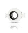 Spot encastrable GU10 en plâtre - Rond, blanc/chrome, Ø10cm, IP20, sans source lumineuse
