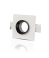 Spot encastrable GU10 en plâtre blanc, carré - 100x100 mm, IP20 intérieur, 5 ans de garantie
