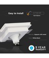 Spot encastrable GU10 en plâtre blanc, carré - 100x100 mm, IP20 intérieur, 5 ans de garantie