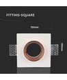 Spot encastrable carré en plâtre - Blanc/chrome, pour GU10/GU5.3, 5 ans de garantie