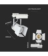 Spot LED sur rail 33W - puce Samsung, 3000K, garantie 5 ans, boîtier blanc