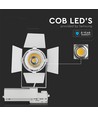 Spot LED sur rail 33W - puce Samsung, 3000K, garantie 5 ans, boîtier blanc
