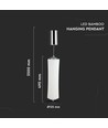 Suspension design 18W, dimmable - 1200lm, blanc chaud, blanc, 3000K
