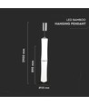 Suspension 32W LED Designer Double Long, dimmable - 3000K, blanc, 2100lm, Triac dimmable