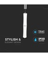 Suspension 32W LED Designer Double Long, dimmable - 3000K, blanc, 2100lm, Triac dimmable