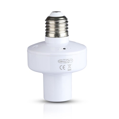 Douille connectée E27 Wi-Fi - Max 20W, compatible Alexa et Google Home, blanc