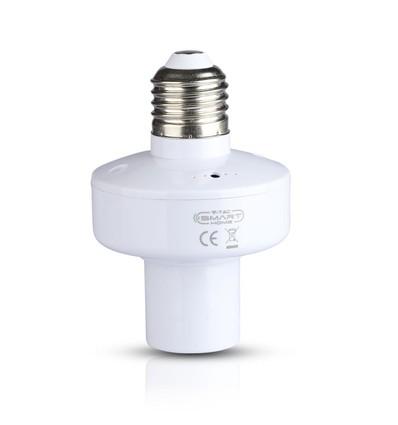 Douille connectée E27 Wi-Fi - Max 20W, compatible Alexa et Google Home, blanc